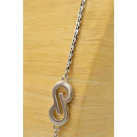 Vintage Givenchy 80s Logo Box Chain Necklace 36" Signed Runway Designer Jewelry - Picture 11 of 12